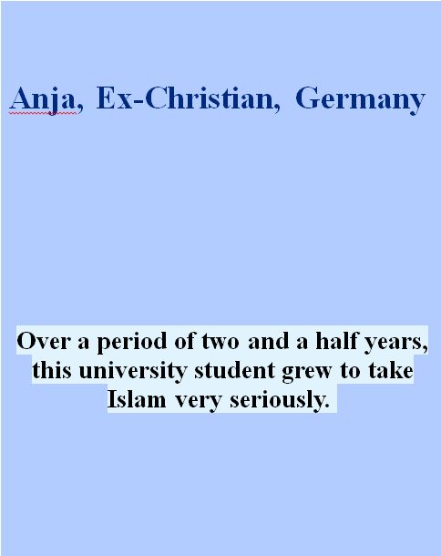 Anja, ex-chrétienne, Allemagne
