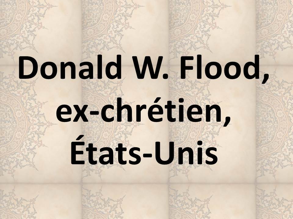 Donald W. Flood, ex-chrétien, États-Unis