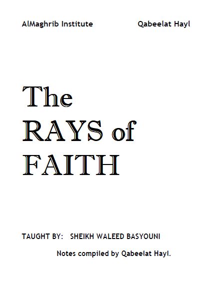 Rays of Faith: Fundamentals of Faith Notes