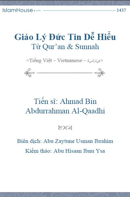 Giáo lý Đức Tin Dễ Hiểu từ Qur’an Và Sunnah