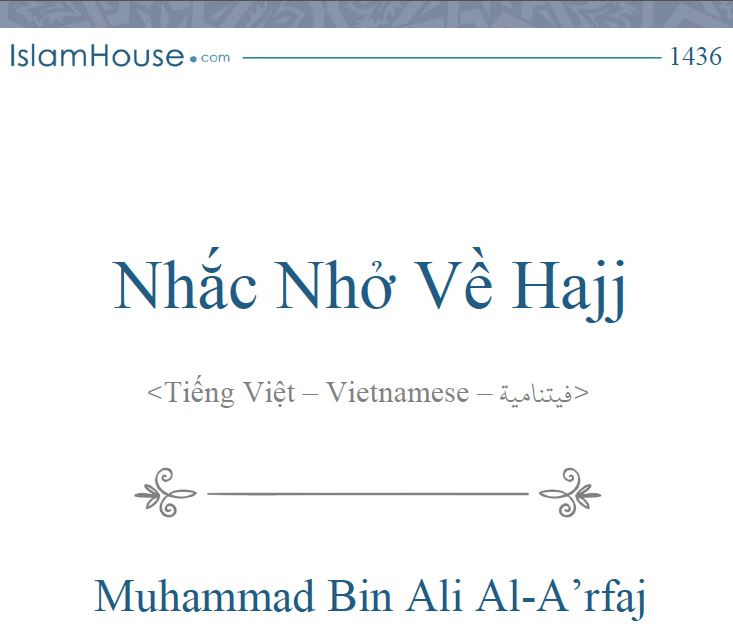 Nhắc Nhở Về Hajj