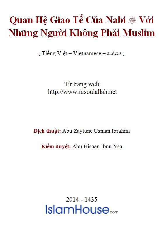 Quan Hệ Giao Tế Của Nabi Với Những Người Không Phải Muslim